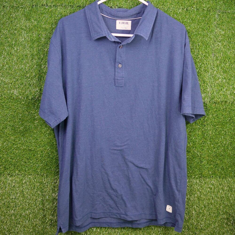 Linksoul Tempus Fugit Navy Blue Polo - Men's Size XL